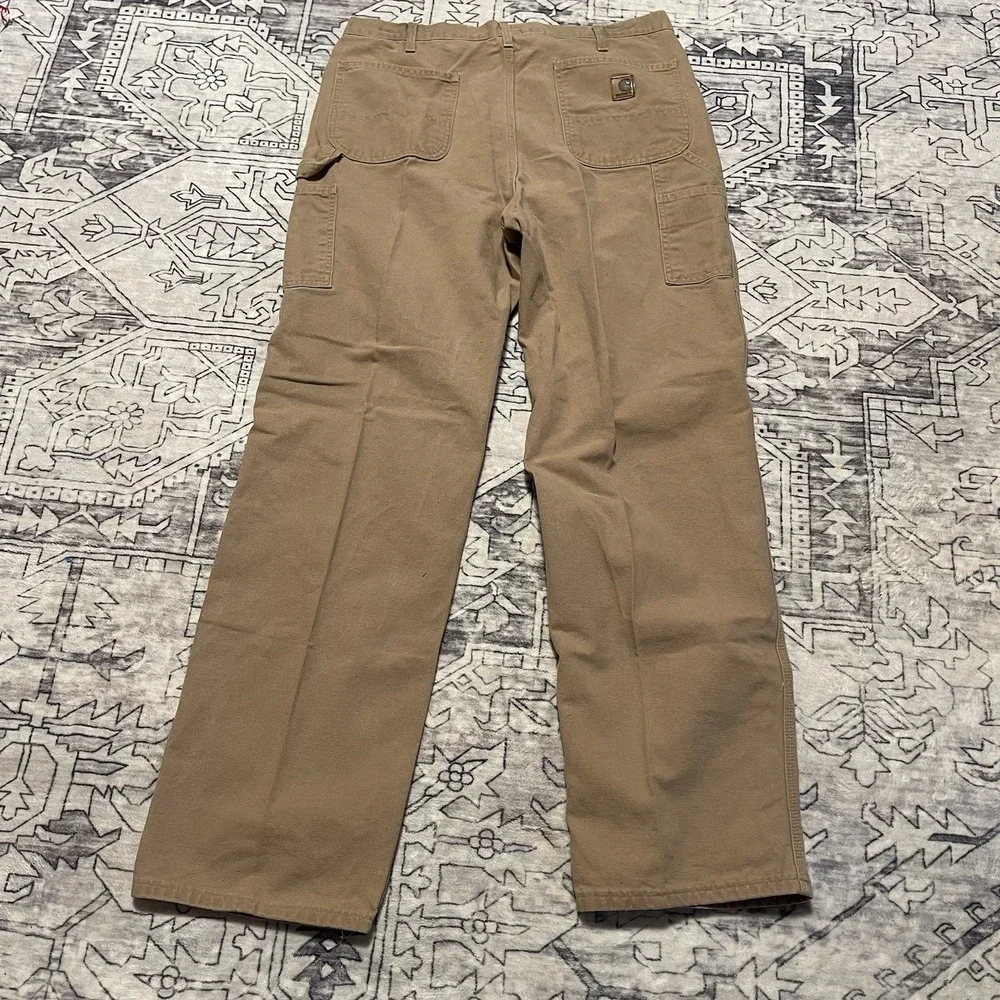 Vtg Carhartt Pants Cargo Carpenter B151 Original Dungaree Fit Mens Size 38x36